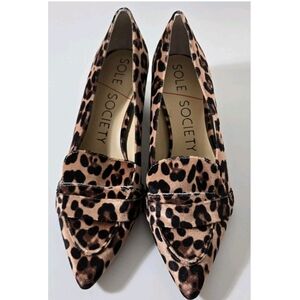 Sole Society Leopard Print Women's Shoes Sz 7.5 Karoleena